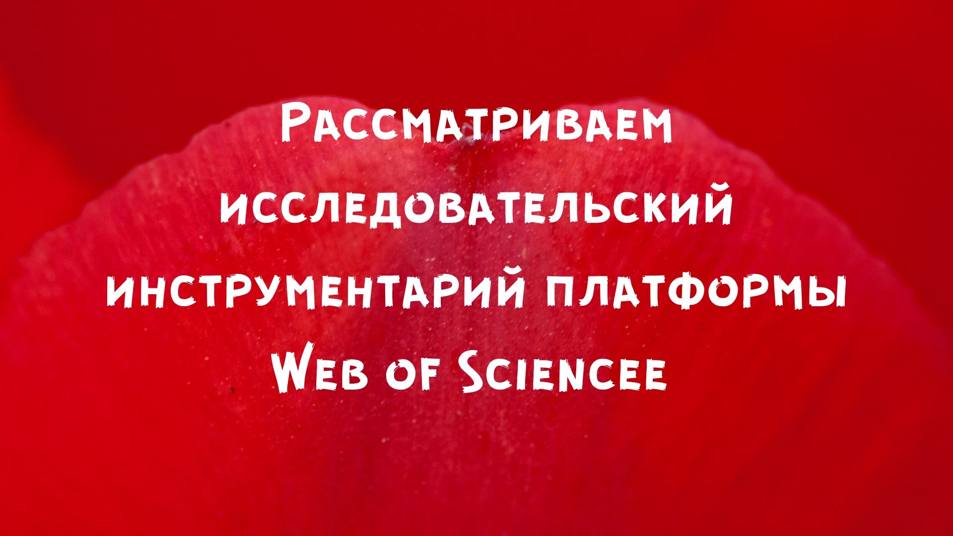 Рассматриваем исследовательский инструментарий платформы Web of Science