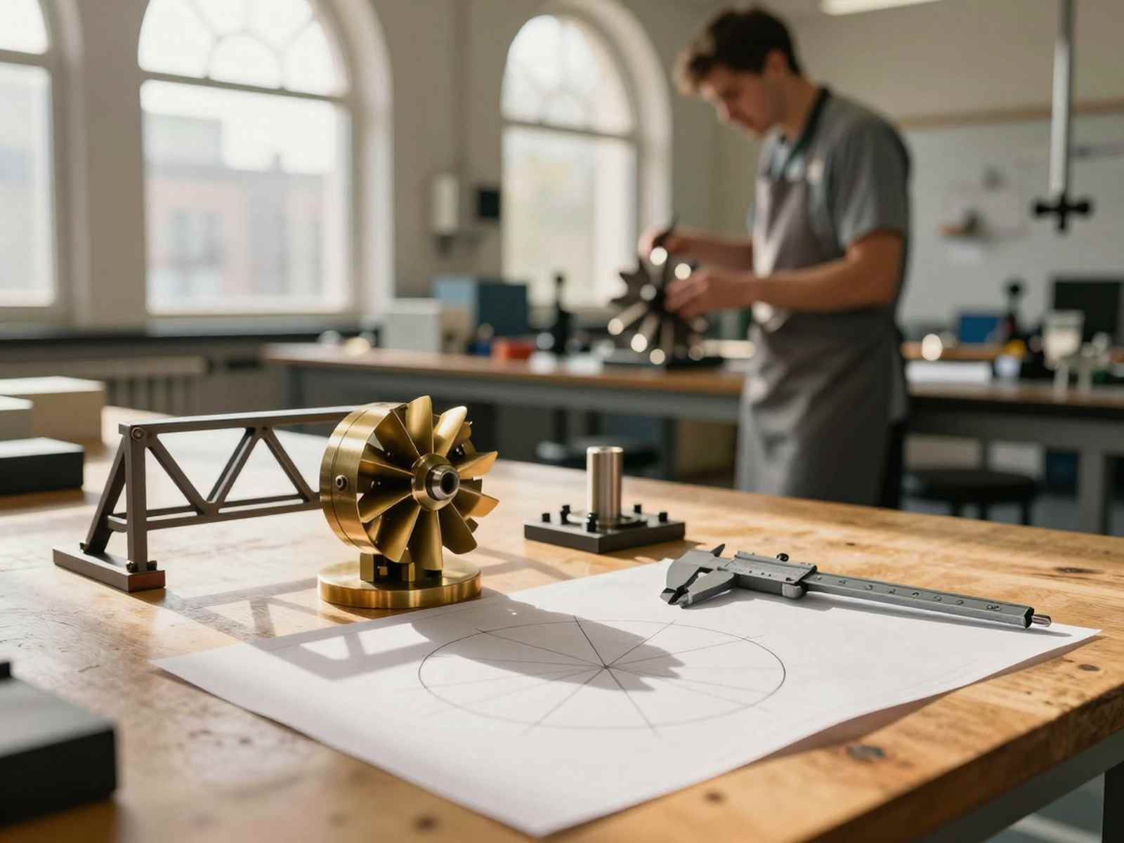 Обзор политехнических вузов Москвы и СПб: масштабные макеты конструкций и инженерные чертежи в учебной лаборатории