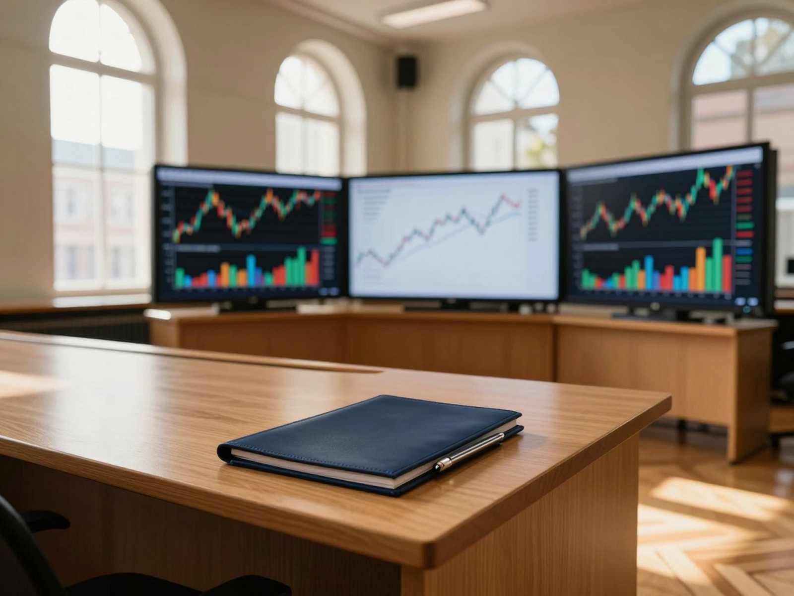 Обзор факультетов и институтов ФУ при Правительстве РФ: учебная лаборатория финансовых рынков с биржевыми графиками на дисплеях