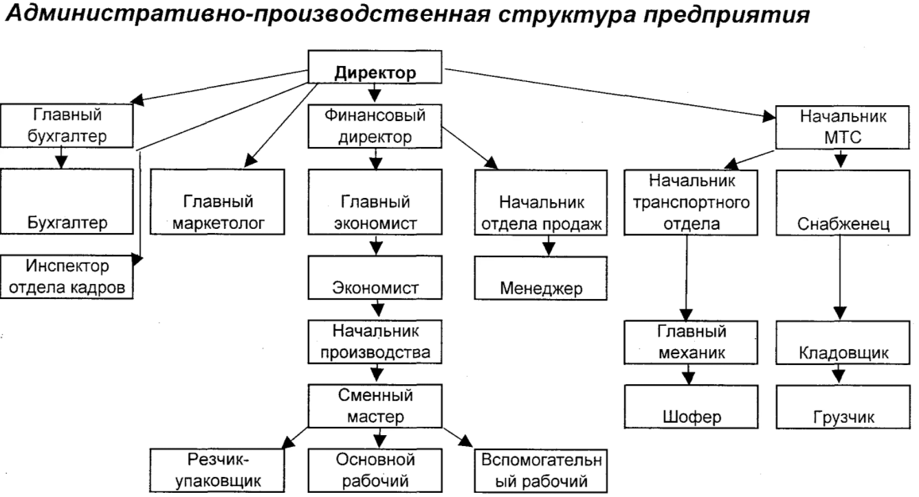 Административно-производственная структура предприятия