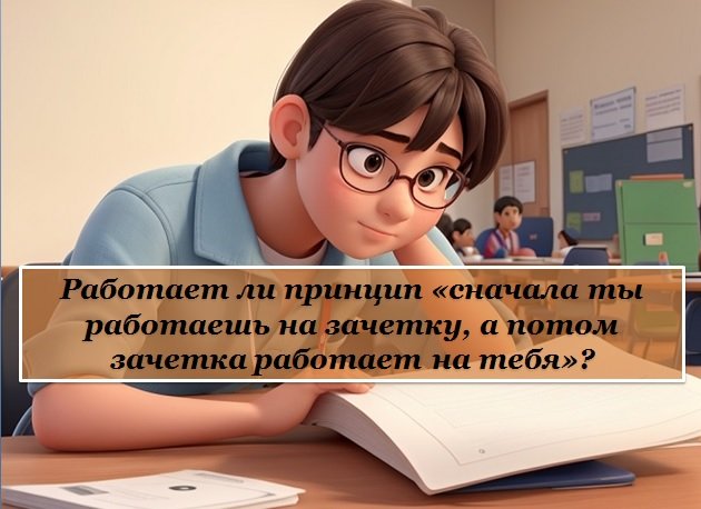 Работает ли принцип «сначала ты работаешь на зачетку, а потом зачетка работает на тебя»?