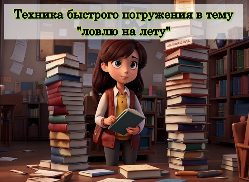 Техника быстрого погружения в тему "ловлю на лету"