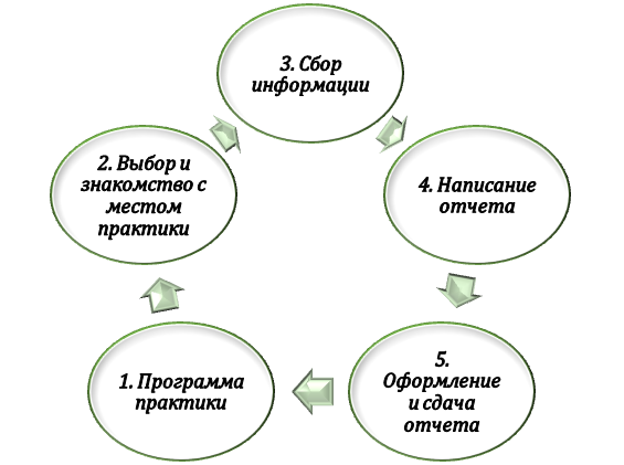 Схема выполнения отчета по педагогической практике