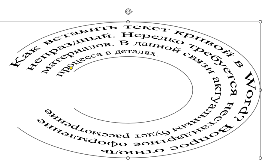 ручная правка объекта WordArt Корректура объекта WordArt