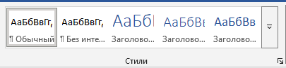 Стили в Word Как выглядит панель "Стили"?