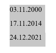 Сортировка дат по возрастанию