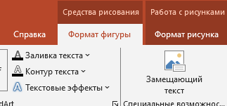 Вкладка Формат фигуры