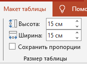 настройка ячеек и полей таблицы Регулирование размера полей таблицы