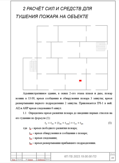 Схема в основной части диплома