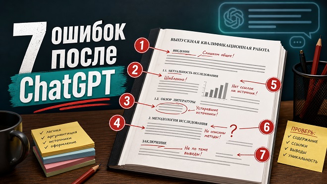 7 ошибок в дипломе после ChatGPT которые замечают почти все научруки